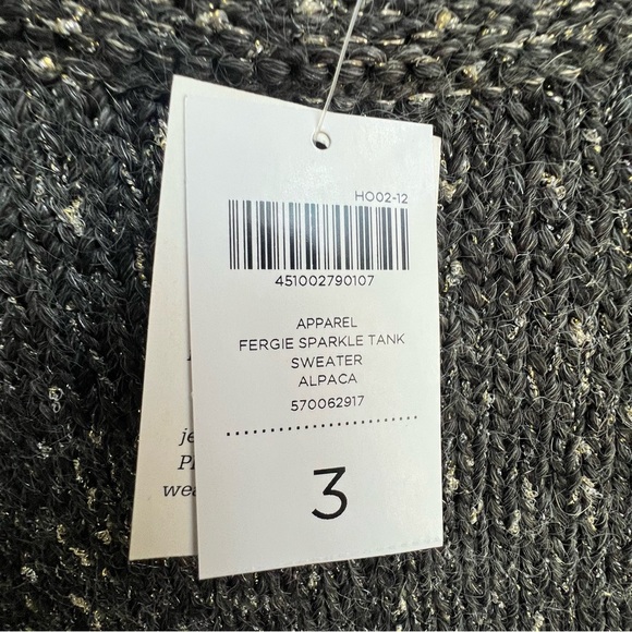 NEW Chico’s Fergie Sparkle Tank Top Sweater Size 3 (XL/ 16) Women’s Alpaca Wool - Picture 6 of 13